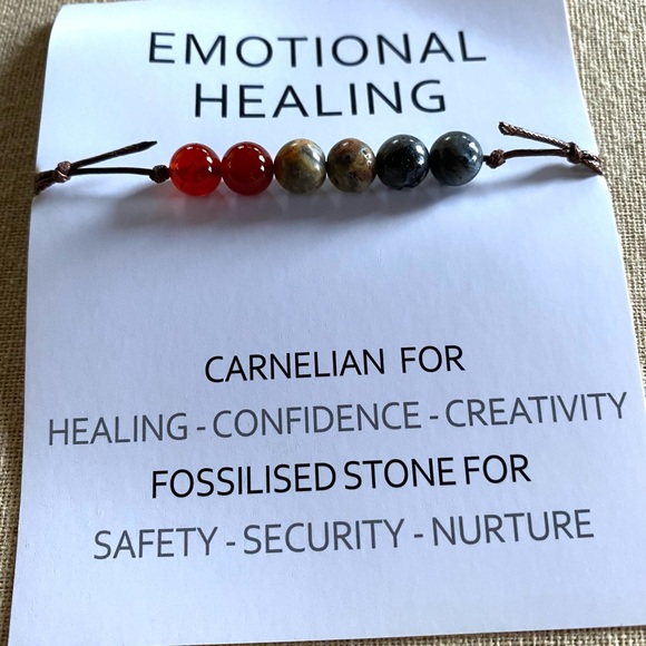 Bracelet Crystal Stone Emotional Healing Inspirational w card - Picture 4 of 10
